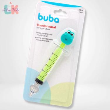 Imagem de Seringa Dino para Lavagem Nasal Infantil 10ml com Bico de Silicone Bub