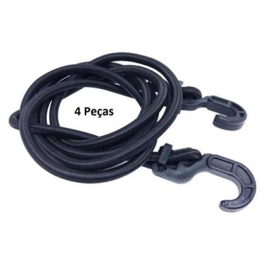 Imagem de Kit 4 Elastico Corda Aranha Extensor Ponta Plastico 1 Metro - Dvsc