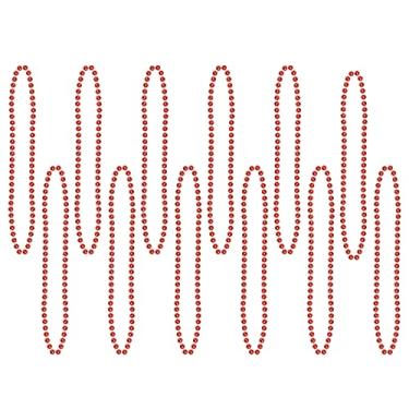 Imagem de Beistle Pacote com 720 miçangas pequenas redondas para festa, 7 mm por 83 cm, vermelho