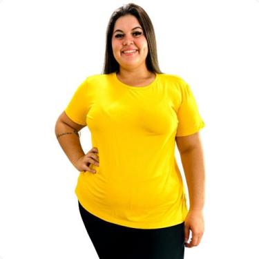 Imagem de Blusinha Tshirt Longline Plus Size Viscolycra Sobre Legging Moda Femin