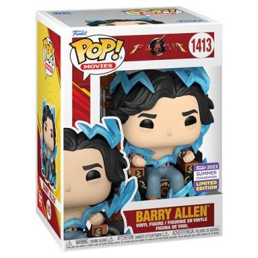 Imagem de Funko Pop! Movies DC Comics: Flash Barry Allen na cadeira SDCC 2023 Convenção de Verão Multicolorido Exclusivo Boneco de Vinil #1413