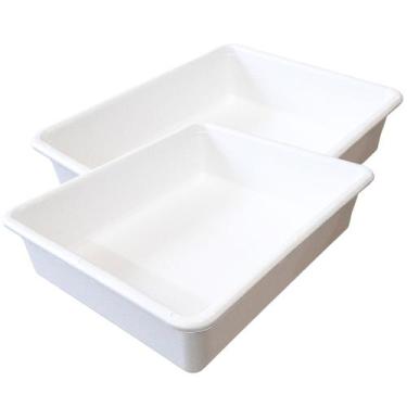Imagem de Kit 2 Bandejas Organizadoras Plastico Reforçado - Renovar - MBM Decor,
