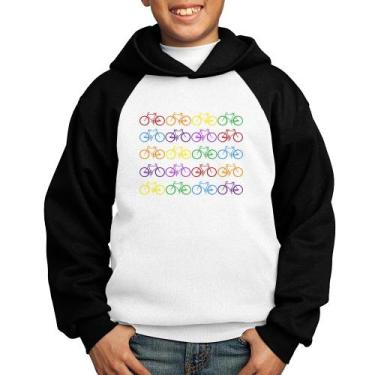 Imagem de Moletom Infantil Bicicletas Coloridas - Foca na Moda, Branco, Preto, 1