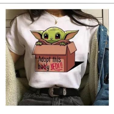 Imagem de Camiseta Feminina Baby Look Yoda Star Wars Baby - SEMPRENALUTA, Branco