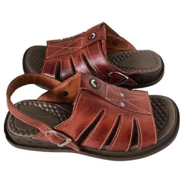 Imagem de Sandalia Chinela Franciscana Ortopédica Couro Legitimo - FÊNIX COUROS,
