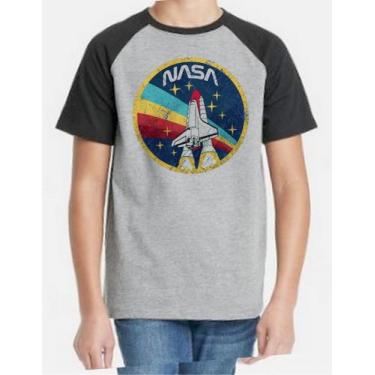 Imagem de Camiseta Infantil Nasa Exclusiva - Alternativo Basico, Cinza / 14