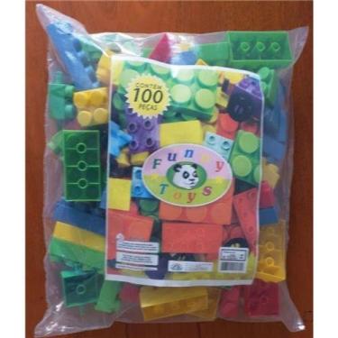 Imagem de Bloco De Montar 100 Peças - funny toys