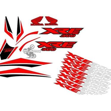 Imagem de Kit Completo Adesivo XRE 300 - Adesivos Matrix, Vermelho