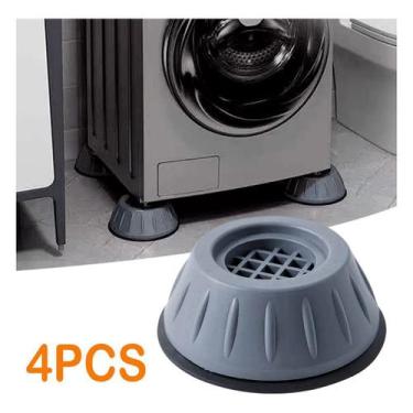 Imagem de 04 Suporte Pé Nivelador Anti-Ruído Silicone Maquina de Lavar Lava Louç