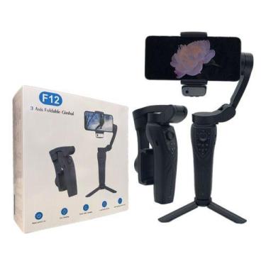 Imagem de Estabilizador Gimbal F12 3 Eixos Para Smartphones S - Soleste, Preto