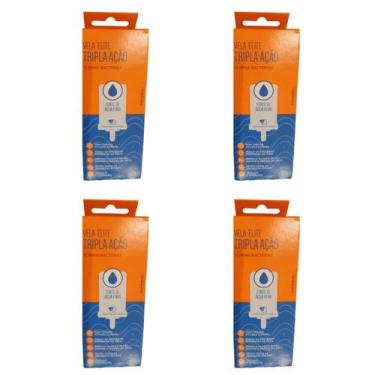 Imagem de Kit 04 Un Vela Filtro Barro Carvão Ativado Elite Tripla Ação
