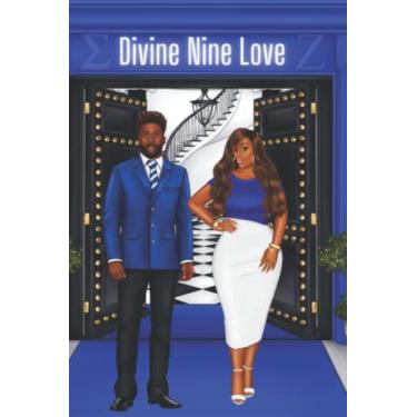 Imagem de Blue and White Sigma & Zeta Couple Blank Lined Journal: Black man with natural hair and Suit Jacket & Black woman with long hair