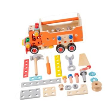 Imagem de YIJU Conjunto de Ferramentas de Madeira para Crianças Pequenas, Presentes de Natal, Caixa de Ferramentas de Construção de Madeira para Idades de 3 a 6 Anos