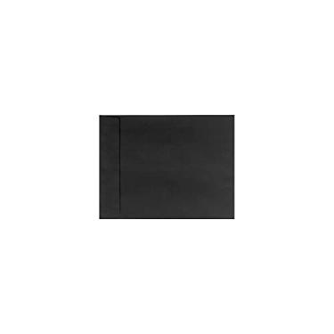 Imagem de 9 x 12 envelopes de extremidade aberta – Linho preto (250 Qtd) | Perfeito para catálogos, relatórios anuais, folhetos, revistas, convites | 4894-BLI-250