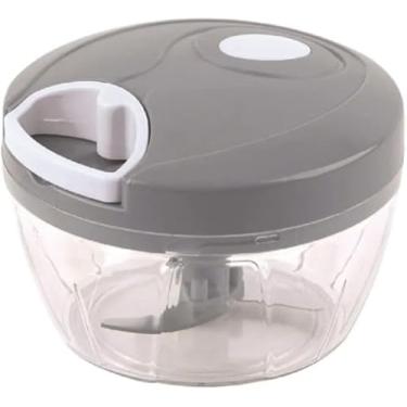 Imagem de Miniprocessador Triturador de Alimentos Elétrico Sem Fio com 3 Lâminas de Aço Inoxidável - Ideal para Alho, Cebola, Pimenta e Temperos"