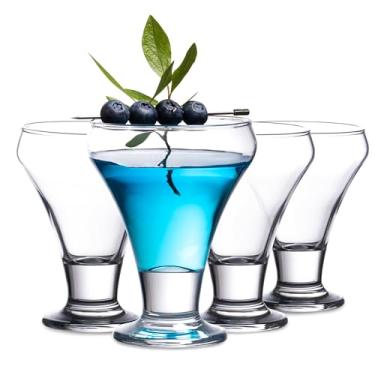 Imagem de Vikko Conjunto de 4 copos de coquetel, copos de martini sem haste de 170 g, copos elegantes para martini, vodka, coquetel