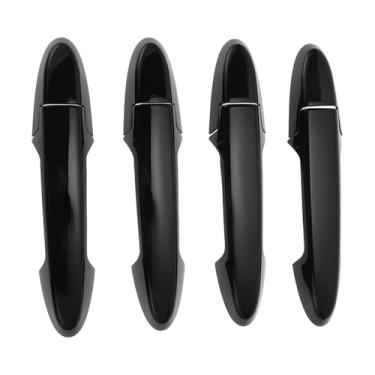 Imagem de Motoforti Guarnição da tampa da maçaneta da porta do carro, tampa do puxador da porta lateral, para Honda Fit Jazz GK5 GP5 2014-2018, ABS preto 1 conjunto