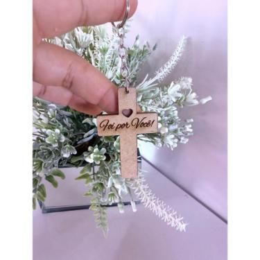 Imagem de Chaveiro Cruz foi por você, 80 unidades MDF, já vão todos montados, fe