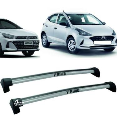 Imagem de Rack Teto Aluminio Prime Hyundai HB20 2020/ 2024 Prata PR306