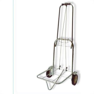 Imagem de Carrinho Bagagem Cromado Capacidade 80Kg - CRISTAL ARAMADO
