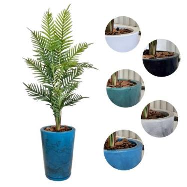 Imagem de Planta Artificial Palmeira Areca Realista com Vaso Completo - Flor Imp