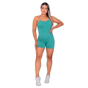 Imagem de Macaquinho Academia Fitness Alcinha Com Bojo Removivel Verde - Ast Sto