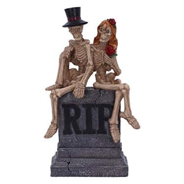 Imagem de Nemesis Now Estatueta de casamento True Love Never Dies Skeleton Lovers Casamento, Cinza, 17 cm U5451T1