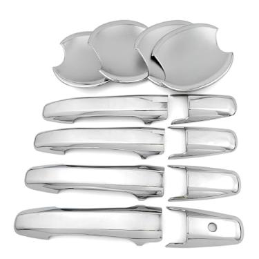 Imagem de Dakitita Compatível com Honda Civic 2006 2007 2008 2009 2010 2011 Capa de maçaneta externa e tampas de tigela de porta decoração protetora contra arranhões (cor cromada)