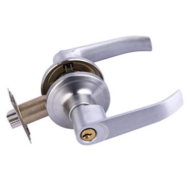 Imagem de Hemobllo 1 conjunto de fechadura de três barras de aço inoxidável, fechadura de porta de banheiro para quarto, 15 cm