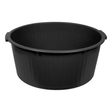 Imagem de Bacia De Plastico Gigante Preta 67Litros gg Lavanderia Piscina Balde -
