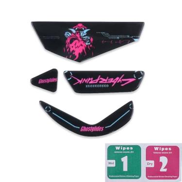 Imagem de Bordas arredondadas curvas ultra fortes de vidro mouse pads patins compatíveis com mouse Logi G502 RGB/Hero Wired (preto)