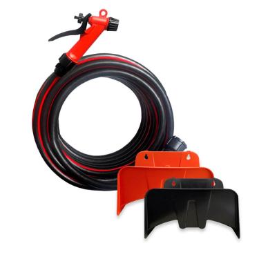 Imagem de Suporte De Mangueira Enrolador Para Jardim Fixa Parede Pvc