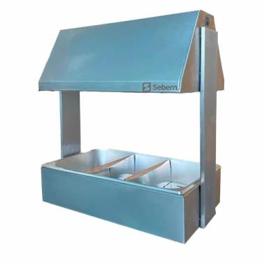 Imagem de Conservador Conservadora Aquecedor de Frituras Alimentos Batatinha Frita Inox com Lampada Sebem