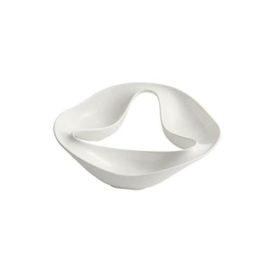 Imagem de Prato de lanche de cerâmica de pedra meteoro, prato de frutas secas de hotel criativo e personalizado - 28 cm