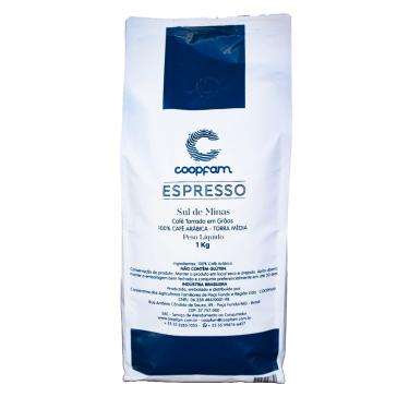 Imagem de Café Espresso Torrado em Grãos Coopfam 1kg
