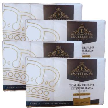 Imagem de Papel Toalha Interfolhado Premium 20x21cm Excellence 3000 Folhas 100% Celulose Fardo (4X700)