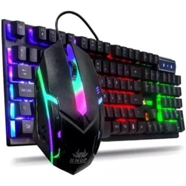 Imagem de Kit Gamer Master D280, Teclado Semi Mecânico RGB + Mouse LED RGB, Preto
