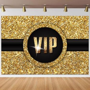 Imagem de ASDCXZ Cenário VIP de 2,4 x 1,8 m Cerimônia de premiação de filme fundo preto dourado festa de aniversário tapete vermelho evento passarelas faixa de palco decorações homem mulher retrato cabine de