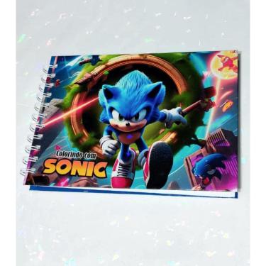 Imagem de Livro De Colorir Sonic Premium 50 Paginas De Desenhos