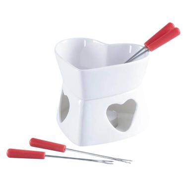 Imagem de Aparelho de Fondue de Chocolate em Cerâmica 7 Peças Herstal Branco - Hauskraft