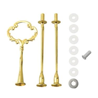 Imagem de Suporte Para Bolo De 2/3 Camadas Em Prata E Ouro, Suporte Para Cupcake
