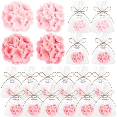 Imagem de Demissle Sabonete de hortênsia para presente de chá de panela para convidados a granel azul empoeirado Something Before I Do Bride, casamento, flor, chá de bebê, lembrancinhas de festa (rosa, 40 peças