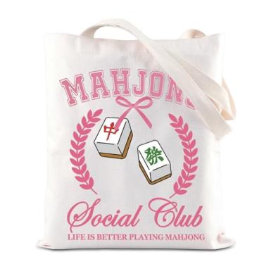 Imagem de ENSIANTH Lucky Mahjong Gift Mahjong Social Club-Mahjong Bolsa de Ombro para Jogadores Jogos de Azar Presente Jogos de Tabuleiro (Bolsa Mahjong)