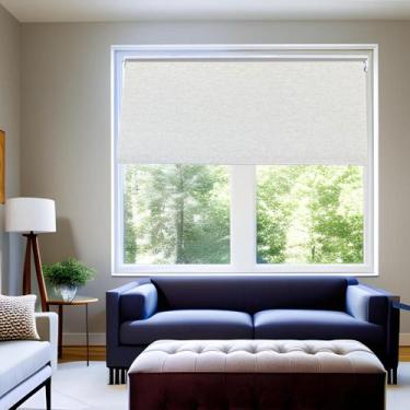 Imagem de Persiana Rolo Blackout Linho 160 (L) x 160 (A) cm Robust 100% Escuro C