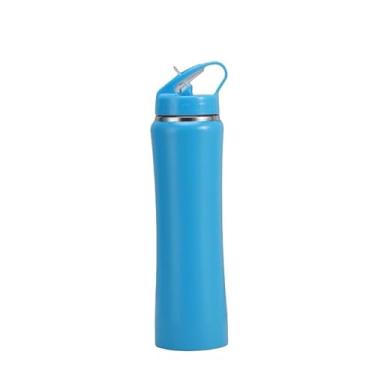 Imagem de Garrafa Térmica 750ml Bebidas Inox squeeze com Bico ideal para Hidratação (Azul claro)