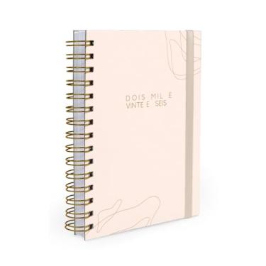 Imagem de Agenda Planner Diária 2026 Minimalista Linhas Nude