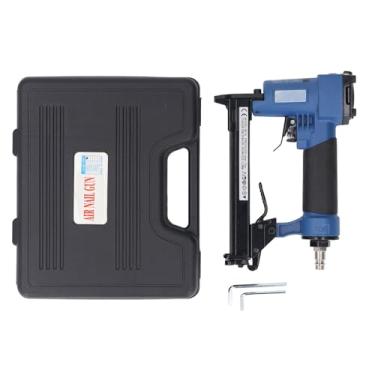 Imagem de Cryfokt Pistola Básica de Estofamento Pneumático Com 2 Chaves Hexadecrais e 1 Estojo de Armazenamento, Kit de Grampeador de Ar de 22 Bitola de 3/8 "de Largura, de 1/4 de Polegada a 5/8