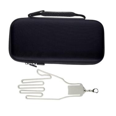 Imagem de Vaveren Estojo para luvas de golfe, recipiente para bolas de golfe com formato de luva, 2 divisórias, bolsa de transporte, organizador de golfe para, Preto