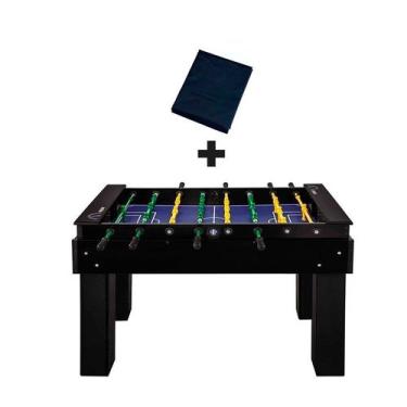 Imagem de MESA DE PEBOLIM TOTÓ ELITE COR PRETA KLOPF 1080 + Capa