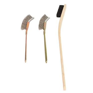 Imagem de Zerodis Pincel de Limpador de Gaiola de Pássaro, Manípulo Longo da Ferramenta Bird Cage Limpening Kit Kit de Madeira Aço Inoxidável Escova de Gaiolas de Pássaros para Gaiolas de